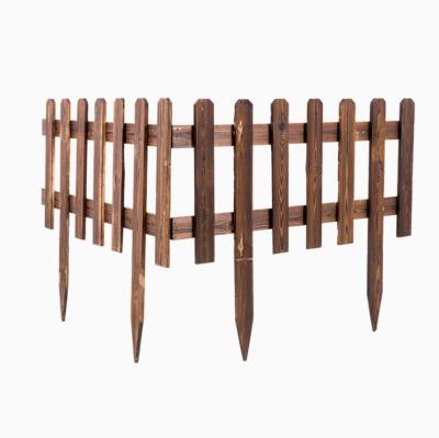 China Wholesale Easily Assembled Plant Antiseptic Garden Short Charring Wood Fence Easily Assembled for sale