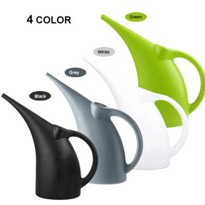 China Durable Plastic 2L Garden Watering Cans Curved Long Spout Watering Pot for sale