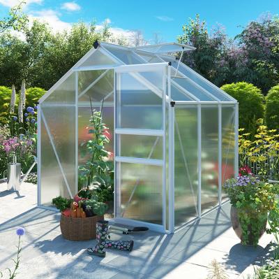 China Easily Assembled Outdoor Aluminum PC Garden Greenhouse Waterproof Polycarbonate for sale