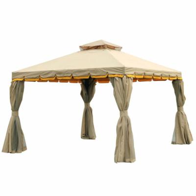 China Easily Assembled Roman Outdoor Garden Leisure Metal Gazebos Rainproof Shade Pavilion for sale