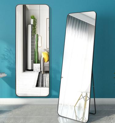 China Wholesale Rustic Large Floor Standing Mirror Wall Full Length Metal Mirror for sale