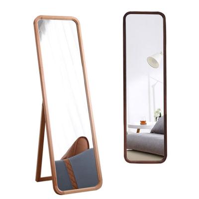 China Large Rustic Wooden Wholesale Cheap Floor Standing Mirror Gold Full Length Wall Hanging Mirror for sale