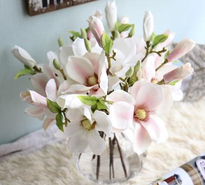 China Wedding Minimalist Wholesale Home Multi Color Magnolia Artificial Flower for sale