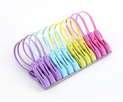 China Industrial Wholesale Windproof Clothesline Hanger Factory Plastic Clip For Small Clothes Drying Anklet for sale