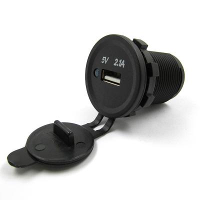 China 12-24V Car Motorcycle USB Waterproof QC 3.0 Adapter Charger Socket 12-24V Outlet Quick Charging Single Power Jack Auto Marine for sale