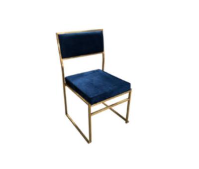 China Modern Metal Leg Upholstered Living Room Furniture Velvet Dining Chair Party Furniture Interior Design for sale