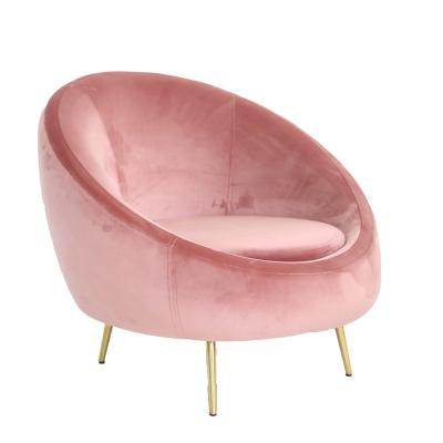 China Modern High Quality Egg Leisure Chair Upholstery Fabric Stainless Steel Legs Lounge Chair For Living Room Bedroom for sale