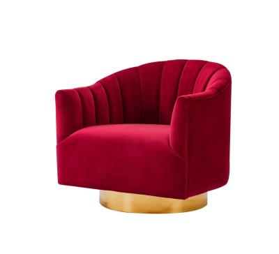 China Modern Factory Provide Luxury Modern Velvet Armchair Lounge Chair With Stainless Steel Base for sale