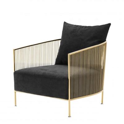 China Modern Wholesale Modern Simple Gold Wire Frame Leisure Stainless Steel Comfortable Sitting Chair For Indoor And Outdoor Used for sale