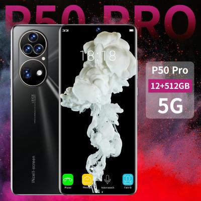 China Dual SIM Card P50 Pro Smartphone 4G 5G High Quality Original Mobile Phones Global Version Opened Big Screen 16GB+512GB Android 1.0 Phone for sale