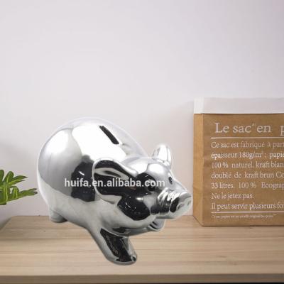 China Promotional Gifts Cute Pig Shape Piggy Bank Ceramic Coin Bank Professional Manufacturer for sale