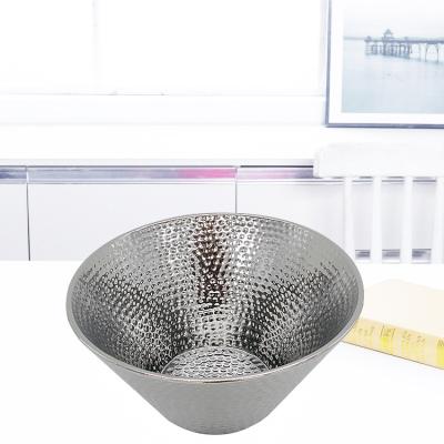 China Sustainable Ceramic Fruit Salad Bowl High Quality Grain Hammer Eye Ceramic Bowl for sale