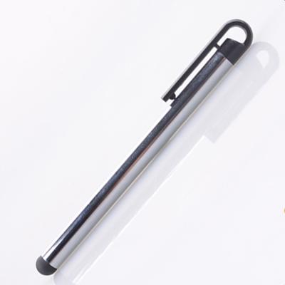 China Mobile Phone Soft Tip Metal Clip Screen Touch Stylus Pen For Smartphones for sale