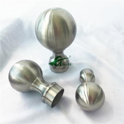 China Fast Delivery Traditional Stainless Steel Hollow Stair Railing Decorative Ball Stair Accessories With Custom Low Railing Staircase for sale