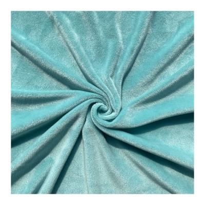 China Stretch Polyester Spandex Brushed Warp Knitting 4 Way Stretch Velboa Cloth Shorts Super Soft Plush Fabric for sale