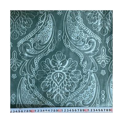 China Memory Wholesale Customized Multicolor 3d Embossed Silk Velvet Crushed Velvet Fabric for sale