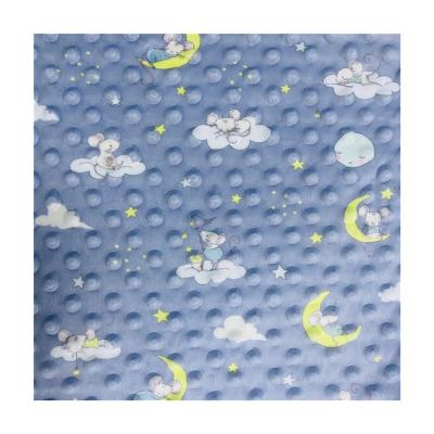 China Soft top selling guaranteed quality wholesale super soft quality printed minky plush fabric for sale