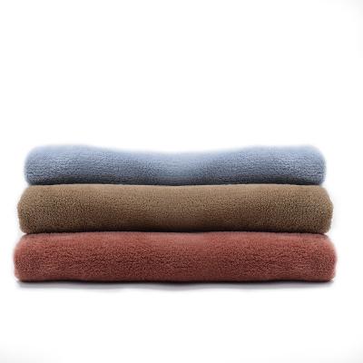 China Suitable good quality wholesale price Deying croal fleece soild fabric for blanket for sale