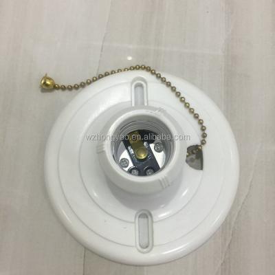 China Pendant E27 Screw Ceiling Lamp Holder Socket With Chain Switch for sale