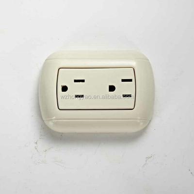 China Newest Safest Electrical Residential/Multipurpose South American Standard Surface Mounted Wall Outlet 6 Pins Plug, for sale