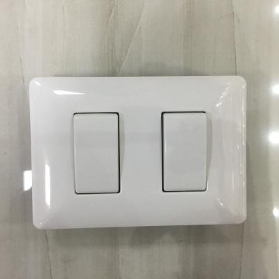 China Peru Best Selling Commercial Wall Switch 2GANG Color White for sale