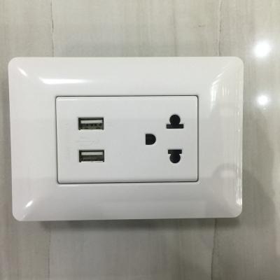 China Best Commercial Selling Peru Electrical Duplex and USB 220V Socket for Home/Hotel for sale