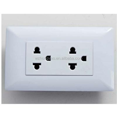 China Residential / General Purpose Venezuela Standard 3 Pin Multi Wall Socket Dual Outlet for sale