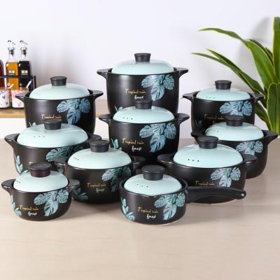 China Viable Miniatures Nordic Ceramic Insulated Casserole Dish Set With Lid Cookware Food Pot Les Series Casserole Warmer for sale