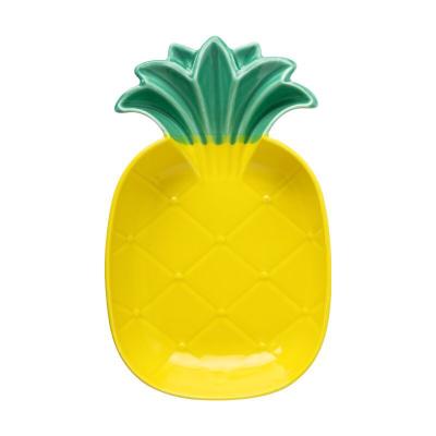 China Pineapple Sustainable Ceramic Bowls Design Modern Decorative Plates Dinnerware Fruit Snack Serving Salad Bowl and Bowl for sale