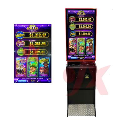 China Metal + Acrylic / Customize Video Slot Machine Game Software Bill Acceptor Slot Cabinet High Roller Club for sale