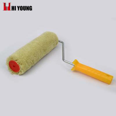 China EU Style Eco-friendly Galvanized Quick Release Frame With Plastic Handle Green Acrylic Paint Roller Brush for sale