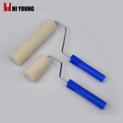 China Eco-friendly Galvanized Wire Roller 4 Paint Cage Frame With Plastic Handle Wool Paint Roller Brush for sale