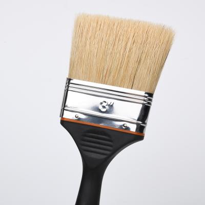 China High Quality Natural Bristle Rubber and Plastic Handle Paint Brushes for sale