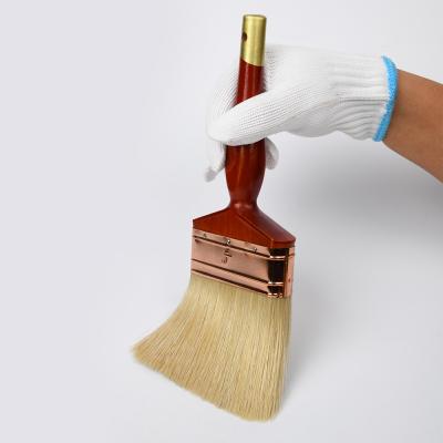 China High Quality Handle White Wood Wall Paint Factory Supply Bristle Cleaning Brushes for sale