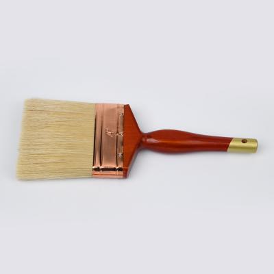 China Wholesale China Wood Handle Mixed Flat PET Filament Paint Brush Natural Bristle for sale