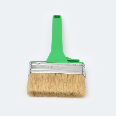 China Painting Natural Bristle With Flat Pet Filament Brush With Plastic Handle Brush for sale