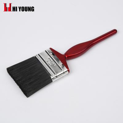 China 5 Pcs Paint Brush Set Red Painted Plastic Handle With Black PET Filament Paint Brush Set for sale