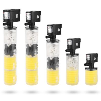 China Sustainable Fish Tank Filter Aquarium Pump Fish Tank Integrated Three-in-One Filter for sale