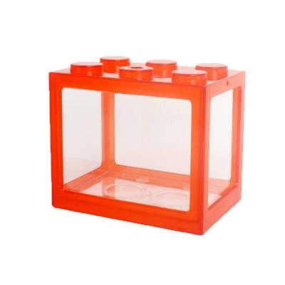 China Lego viable aquarium small plastic lego aquarium for sale