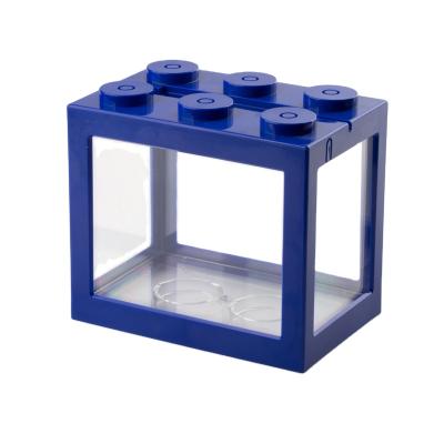 China Building Block Viable Mini Fish Tank Small Mini Cheap Aquarium Fish Tank for sale