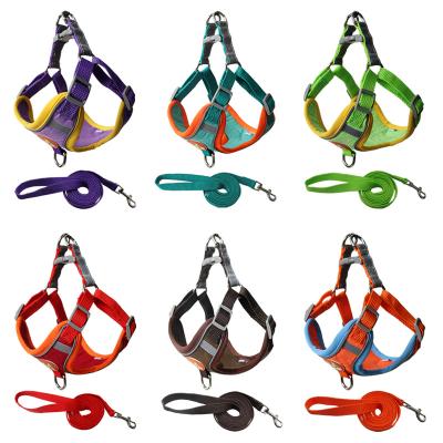 China Wholesale Dog Harness Pet Dog Pull Rope Reflective and Breathable Manufacturer Custom Pet Chest Harness for sale