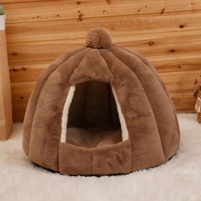 China Viable Pet Bed Makers Deep Sleep Around Kennel Cat Kennel Fall And Winter Semi-Enclosed House For Small And Medium Dogs for sale