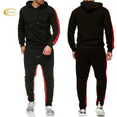 China Ecoach OEM Anti-Static Wholesale Mens Sportswear Hoodies Pants Set Slim Fit Mens Sports Tracksuit for sale