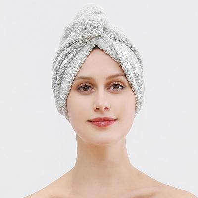 China New 2021 QUICK DRY Super Absorbent Hair Spa Quick Dry Shower Cap And Pineapple Velvet Hood Turban Quick Dry Coral Hair Cap Long for sale