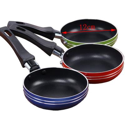 China Low MOQ Colorful Hot Selling Minimalist Pan Pan Breakfast Cooking Smokeless Nonstick Frying Pan Mini Crepe Pot 2022 for sale