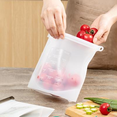 China 500ml Viable Leak Free Silicone Reusable Freezer HOT SALE Freezer Packaging Vacuum BPA Zipper Reusable Food Storage Bag Set for sale