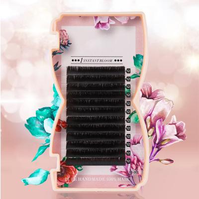 China Natural Easy Long Fan Lashes Soft Natural Mink Eyelashes Lash Fans Extension Individual Faux Flower Eyelash Volume for sale