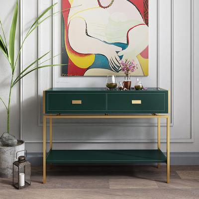 China Durable Nordic TV Console Table With Shelving And Drawers Living Room Furniture for sale