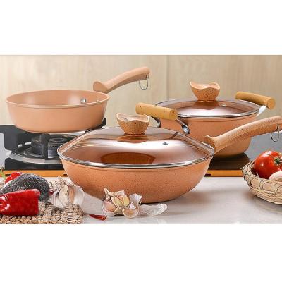 China Sustainable Kitchen Accessories Cast Iron Non-Stick Pots And Pans Cookware Set for sale