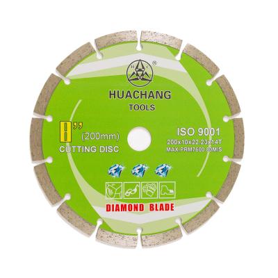 China Cold Press 8inch 200×1.6/2.2×10×22.23mm×14T Segmented Diamond Blade For General Purpose , Stone And Concrete for sale